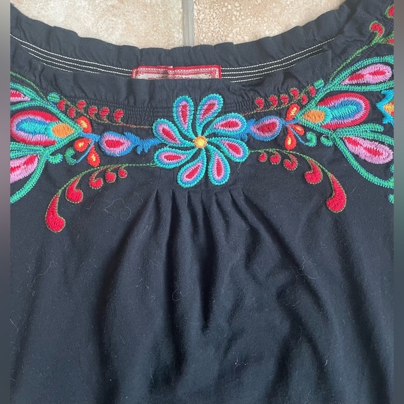 Johnny Was JWLA Women's Floral Embroidered Neckline Off Shoulder Dress XS - Picture 2 of 8